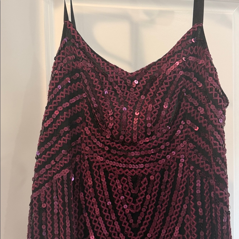 Free people sequined purple cocktail dress